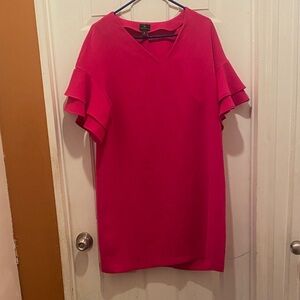 Worthington Fuchsia Ruffle Sleeve tunic Dress